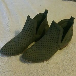 Olive green booties